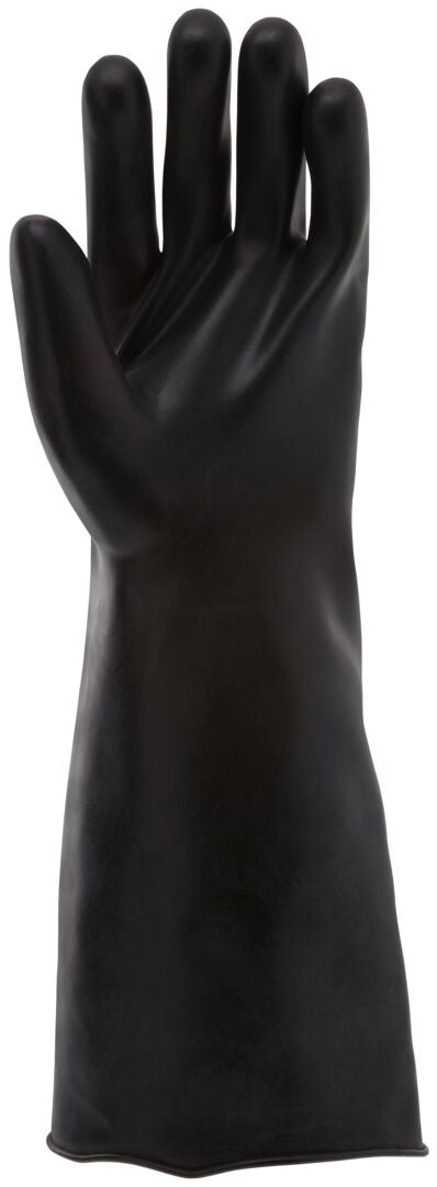Butyl Rubber Chemical Glove, 25 Mil, ESD-Safe, Rolled Cuff Gauntlet