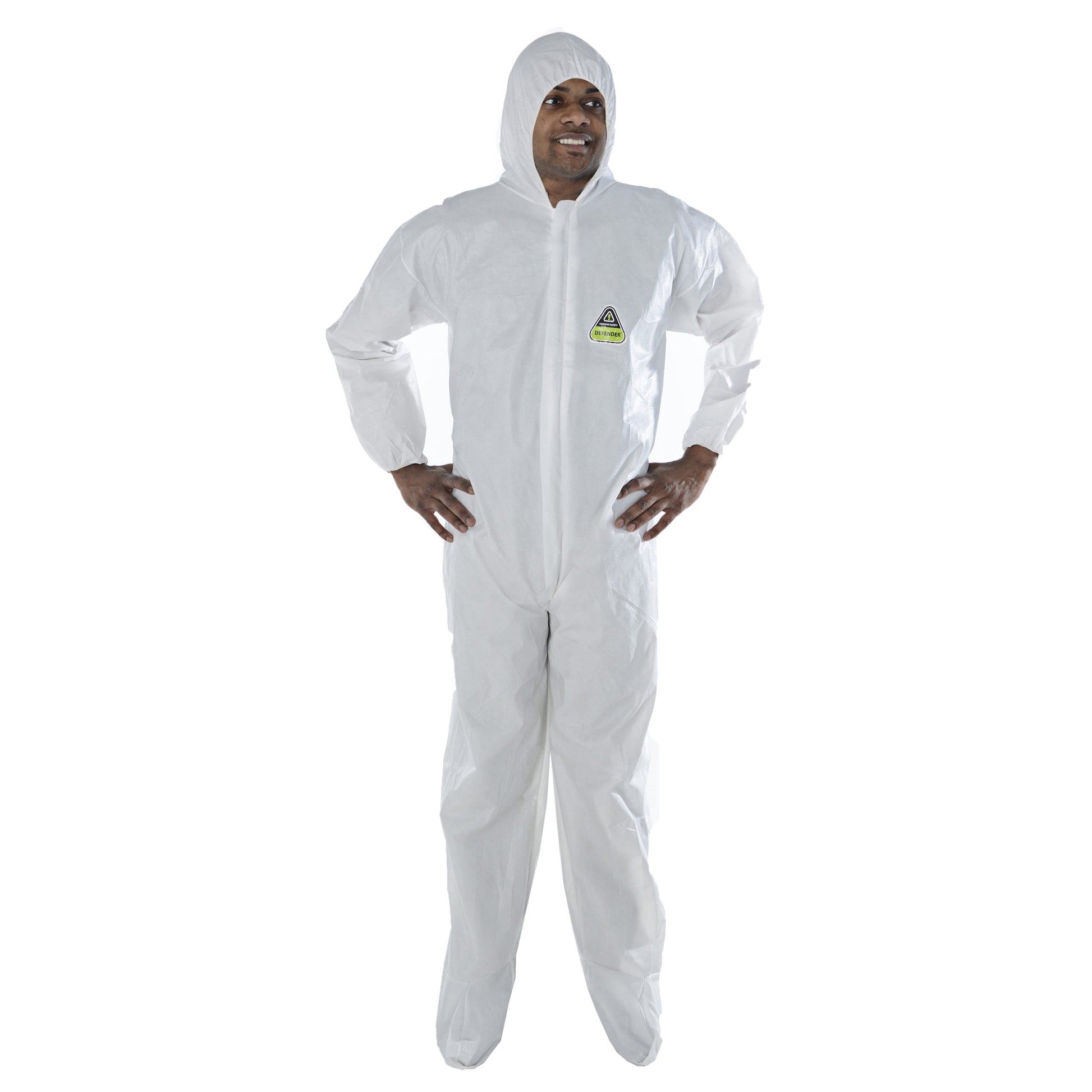 Cordova Defender™ White Microporous Coverall #CPHB - CPHBM