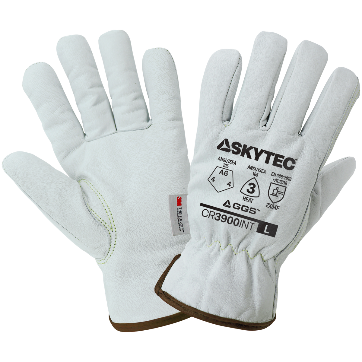 Global Glove CR3900INT Insulated Grain Goatskin Leather Palm Gloves - ANSI A6 - view 11
