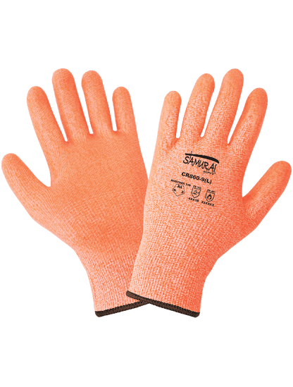 Global Glove CR860-7 Samurai Glove® Supreme Grip Tack-Free Vulcanized Silicone-Coated Cut, Abrasion, and Puncture Resistant Gloves - CR860 – Cut Level A4, 13-Gauge, Polyurethane PPE