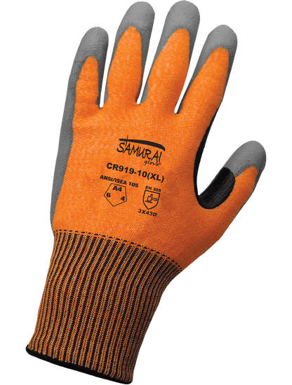 Samurai Glove® Polyurethane Coated Tuffalene® Touch Screen Gloves with Cut, Abrasion, and Puncture Resistance - CR919
