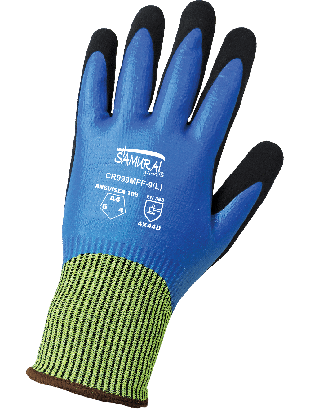 Samurai Glove® Tuffalene® UHMWPE Liquid and Cut Resistant Double-Coated Nitrile Gloves - CR999MFF