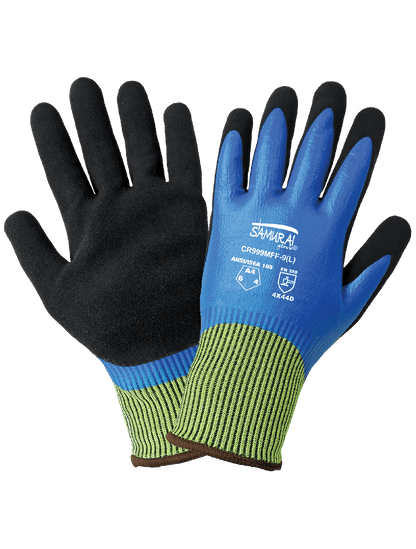 Samurai Glove® Tuffalene® UHMWPE Liquid and Cut Resistant Double-Coated Nitrile Gloves - CR999MFF