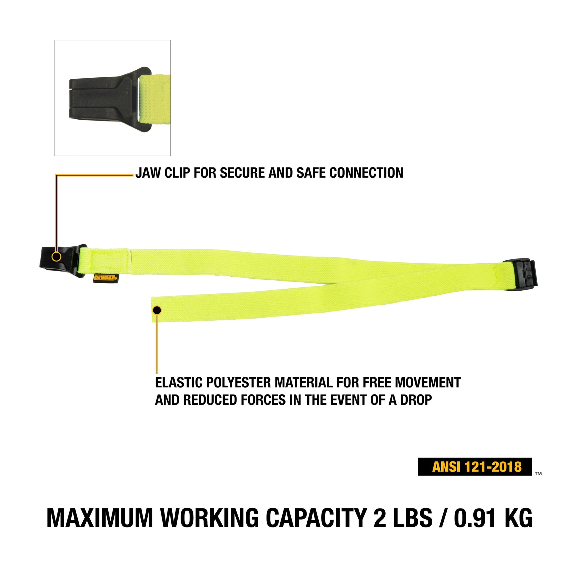 DXDP910400 DEWALT Hard Hat Lanyard 10 Pack – 2 lbs.(0.91 kg) capacity