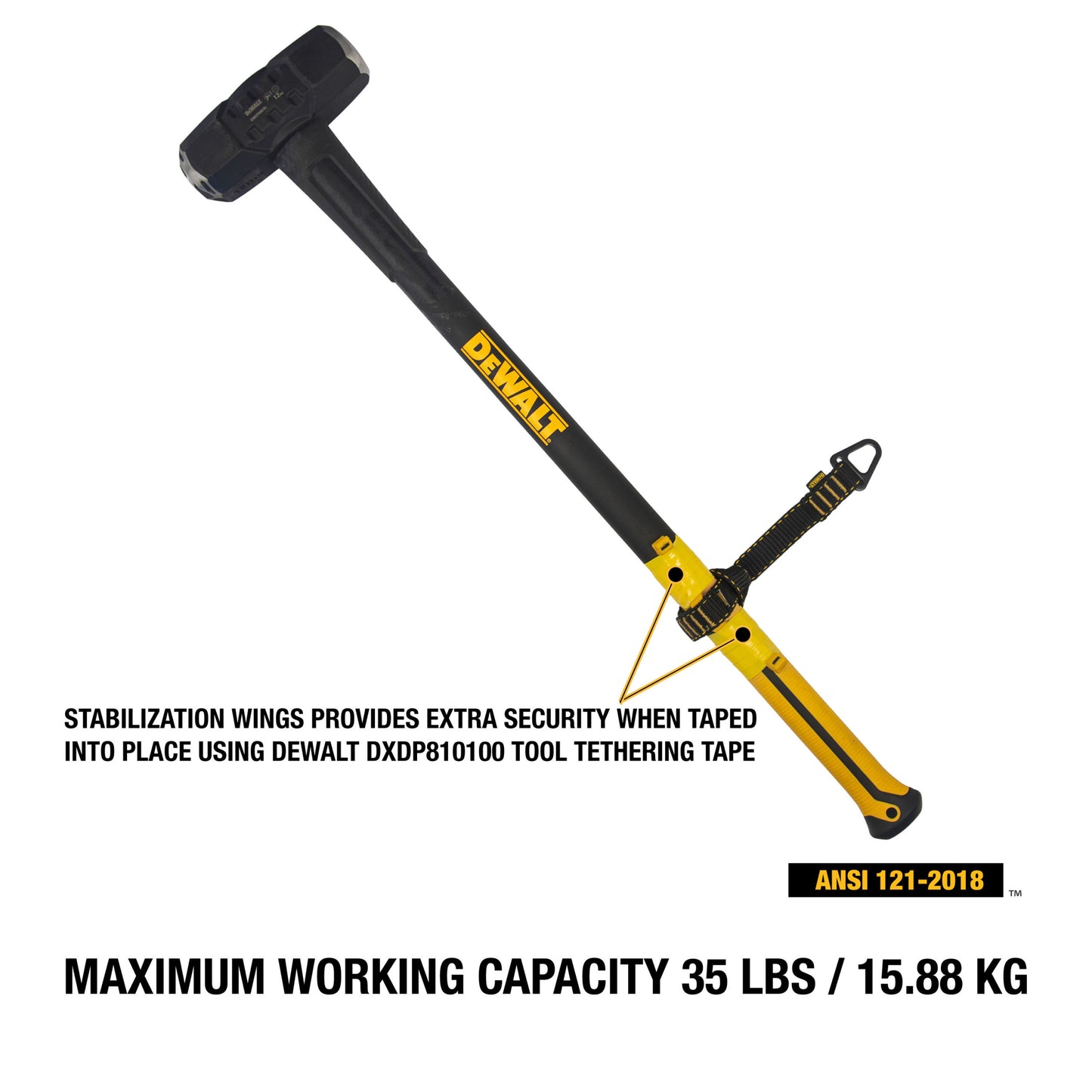 DXDP710221 DEWALT V-Ring Tool Attachment Double Wing, 35 lbs.(15.9 kg) capacity