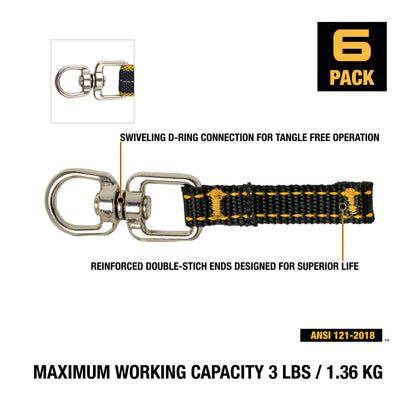 DXDP710411 DEWALT Tool Attachment with Swivel 2.5 inches, 6 pack
