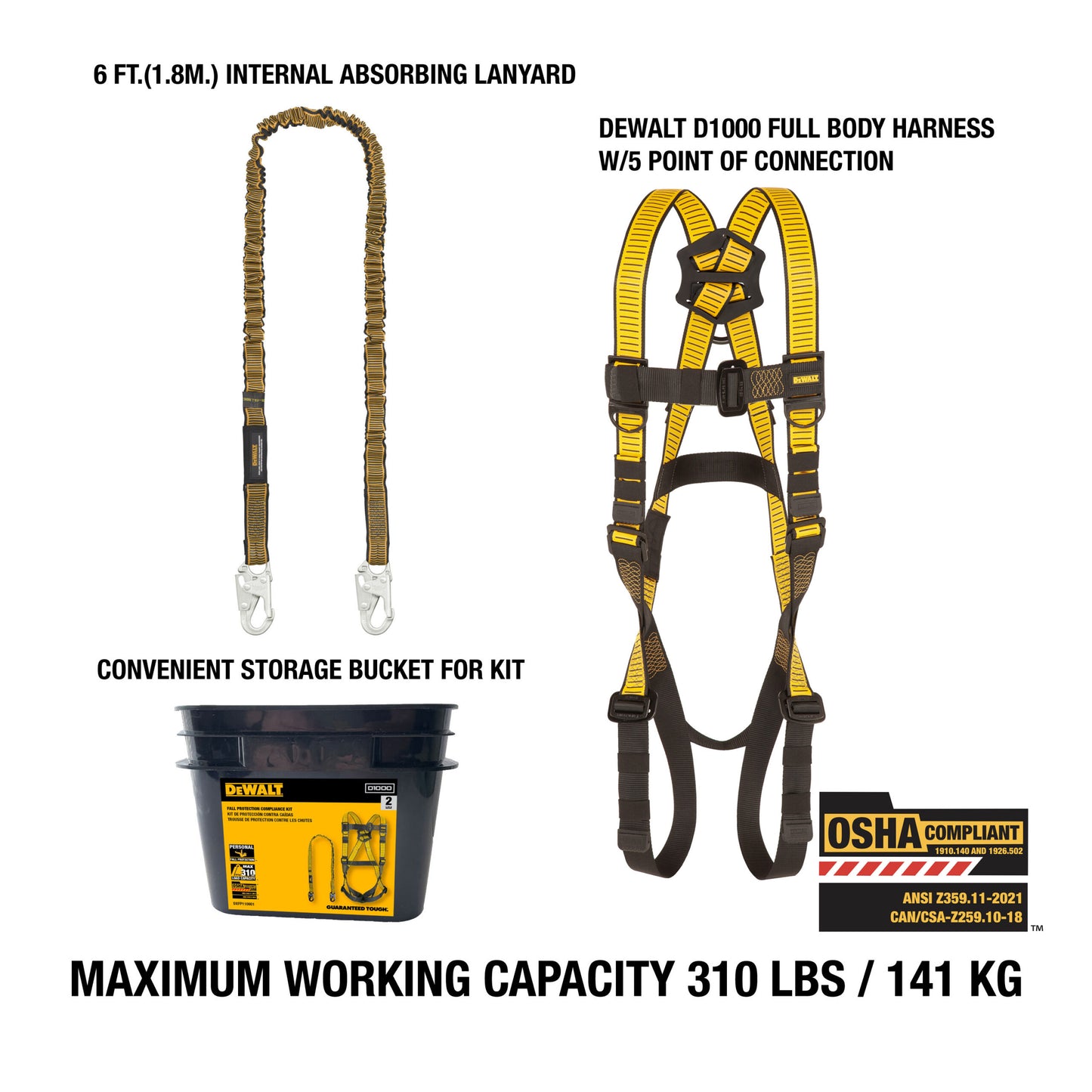 DXFP110001 DEWALT Fall Protection Compliance Kit