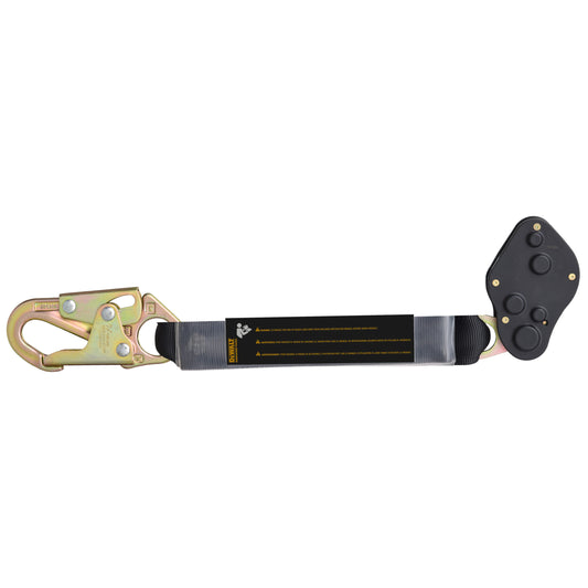 DXFP150010 DEWALT Rope Grab Removable Manual 1.5 ft. (0.4 m) Energy Absorbing Lanyard Adjustable from 1/2 in. (12 mm) to 5/8" (16mm.) Rope