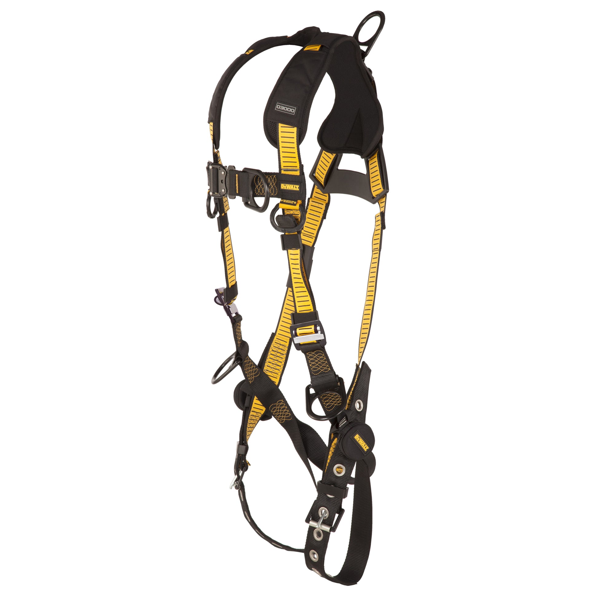 DXFP532051(L-XL) DEWALT® D3000 HARNESS Vest Style, 5-Point, Back, Front & Side D-Rings, QC Chest, TB legs