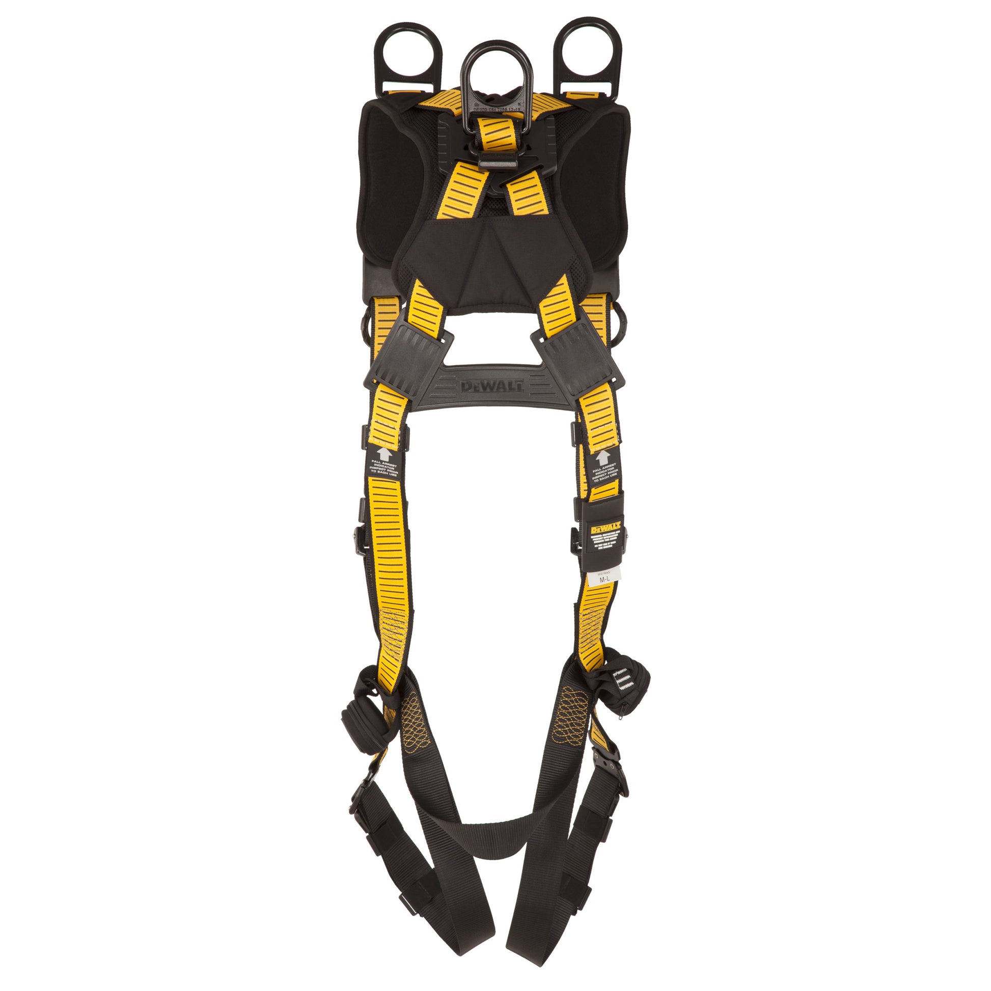 DXFP532062(L-XL) DEWALT® D3000 HARNESS Vest Style, 5-Point, Back and Shoulder D-Rings, QC Chest, QC Legs