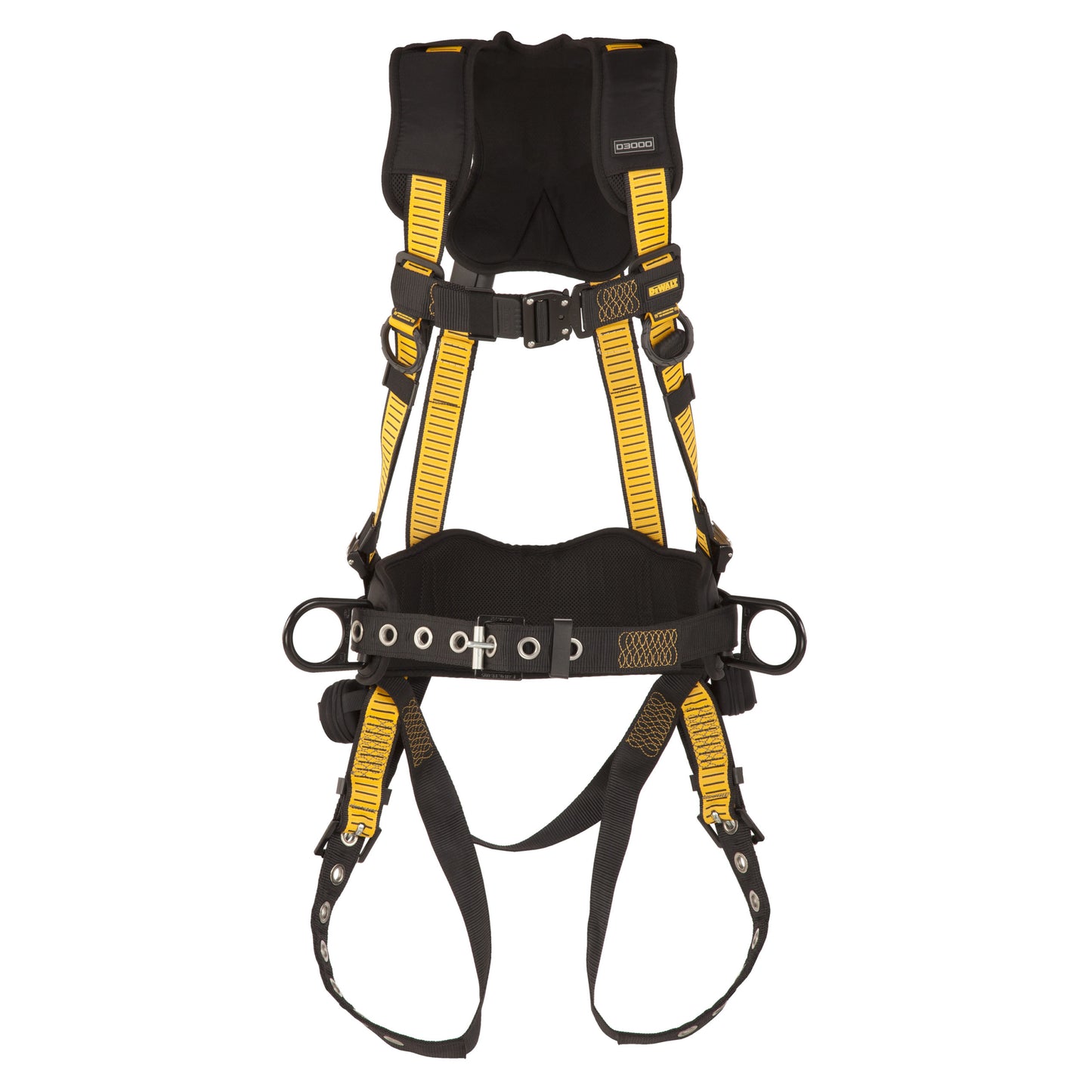 DXFP532131(L-XL) DEWALT D3000 HARNESS Vest Style, w/belt 5-Point, Back and Side D-Rings, QC Chest, TB Legs