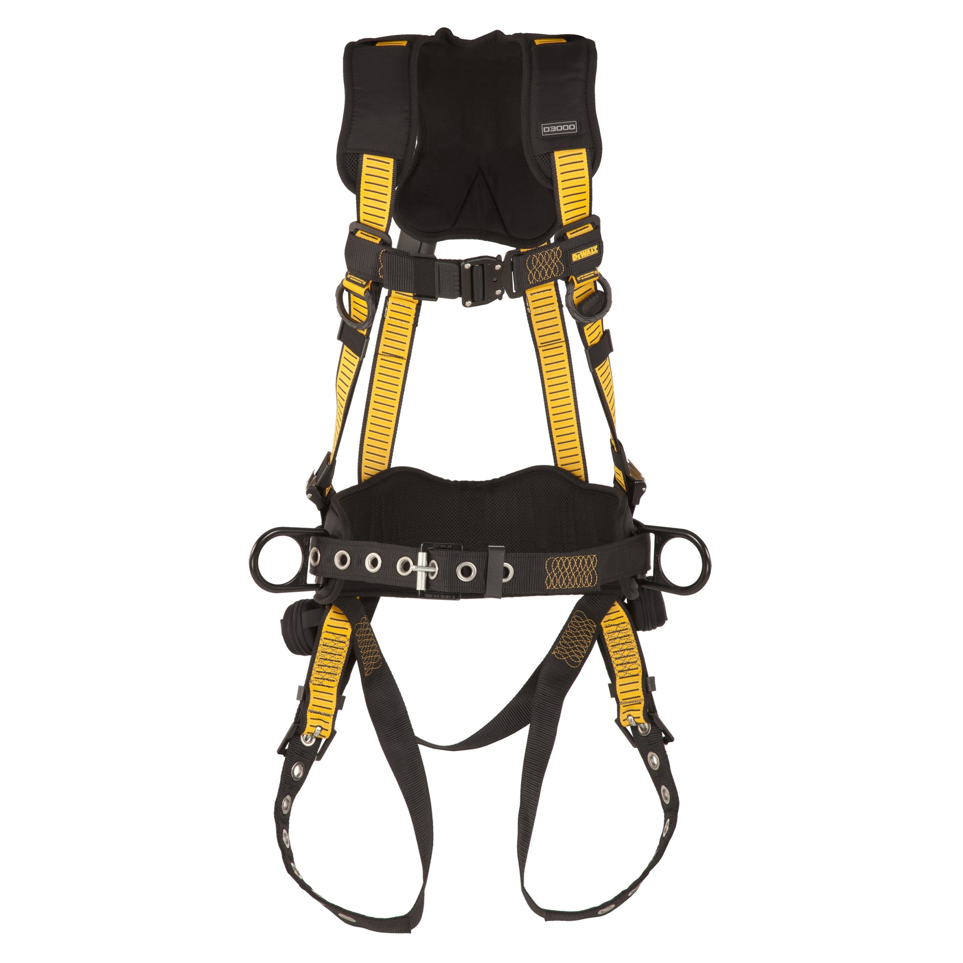 DXFP532131(L-XL) DEWALT D3000 HARNESS Vest Style, w/belt 5-Point, Back and Side D-Rings, QC Chest, TB Legs
