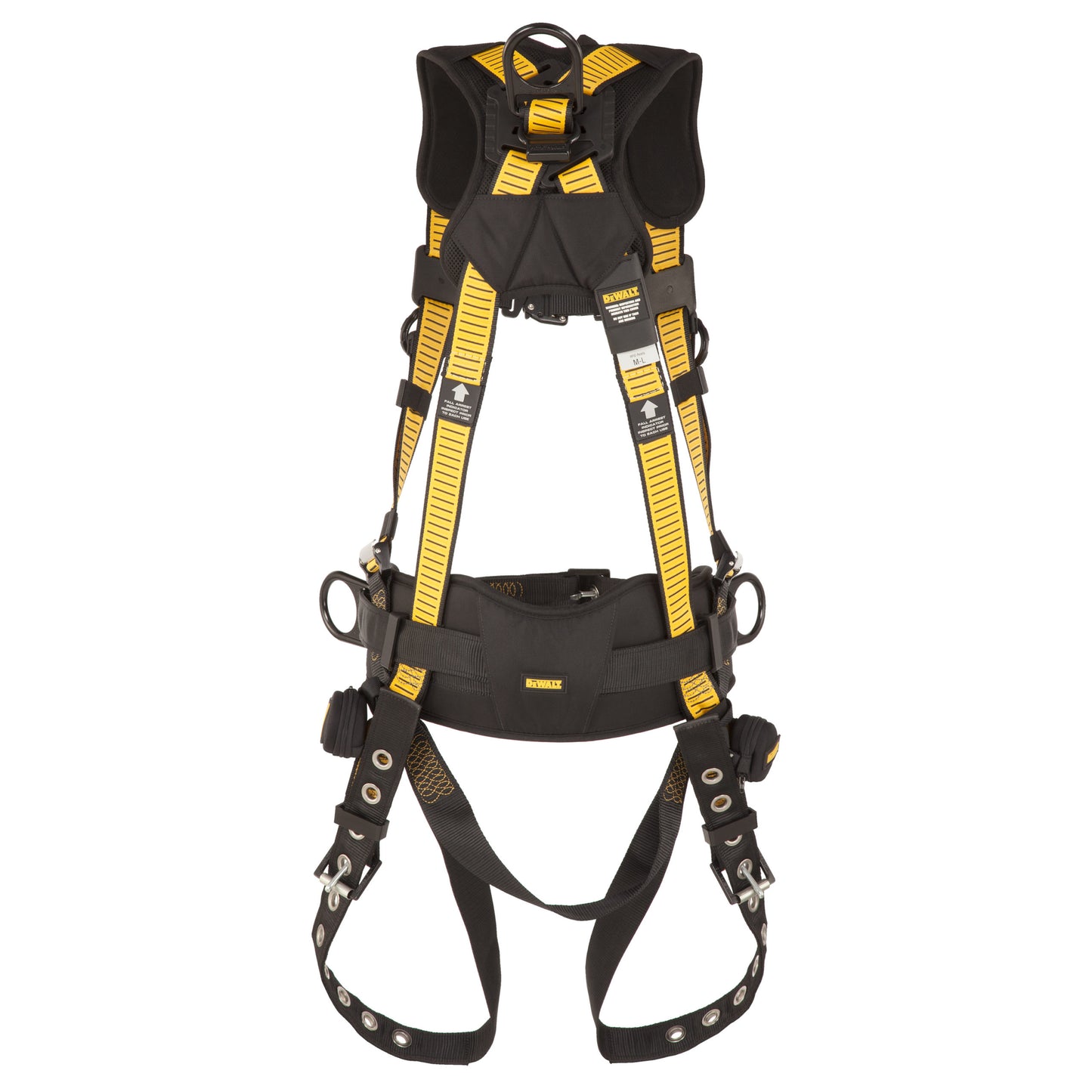 DXFP532131(L-XL) DEWALT D3000 HARNESS Vest Style, w/belt 5-Point, Back and Side D-Rings, QC Chest, TB Legs