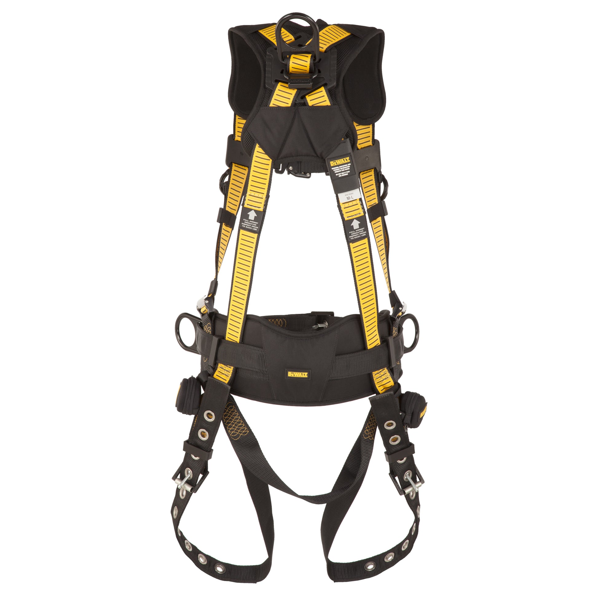 DXFP532131(L-XL) DEWALT D3000 HARNESS Vest Style, w/belt 5-Point, Back and Side D-Rings, QC Chest, TB Legs