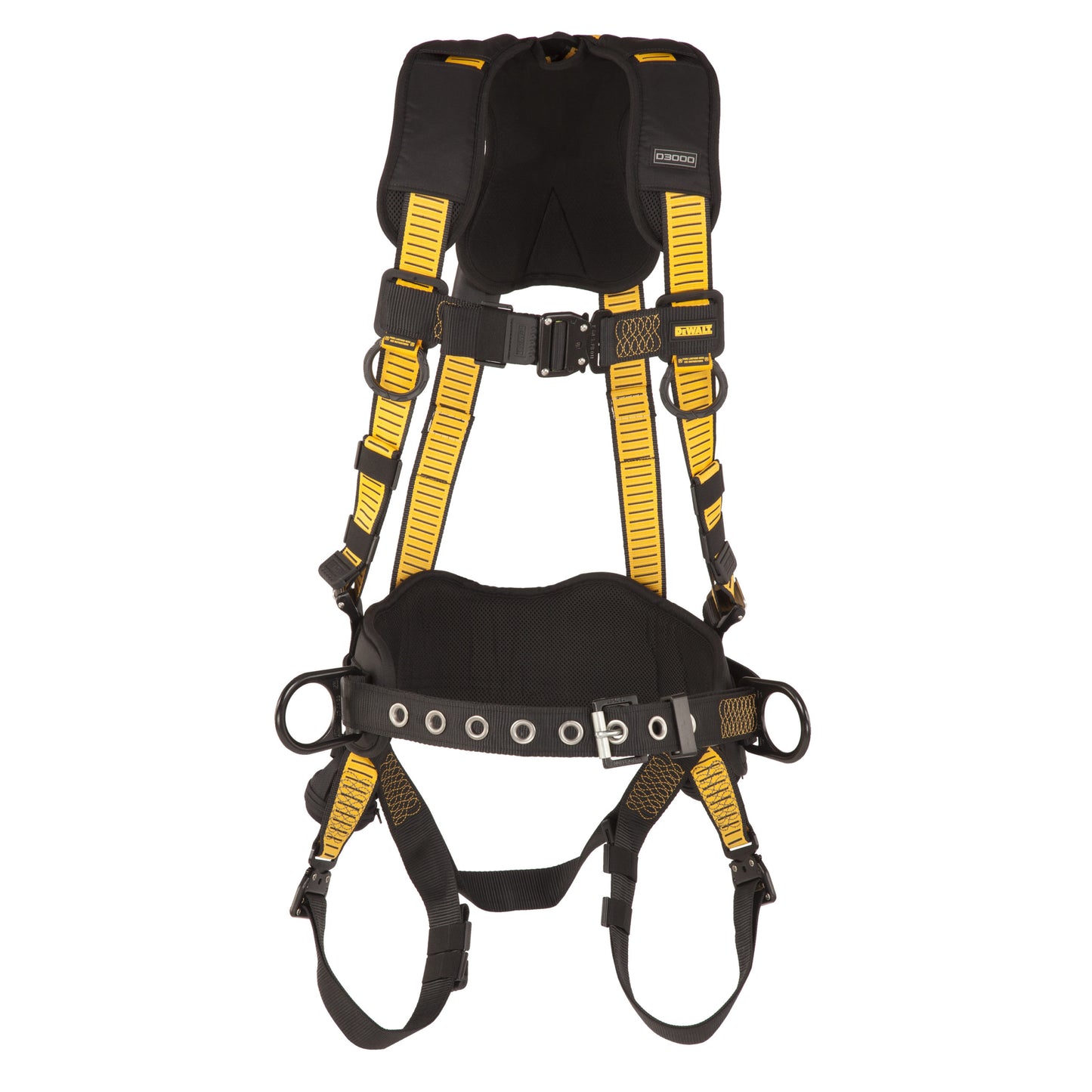 DXFP532132(L-XL) DEWALT® D3000 HARNESS Vest Style, w/belt 5-Point, Back and Side D-Rings, QC Chest, QC Legs