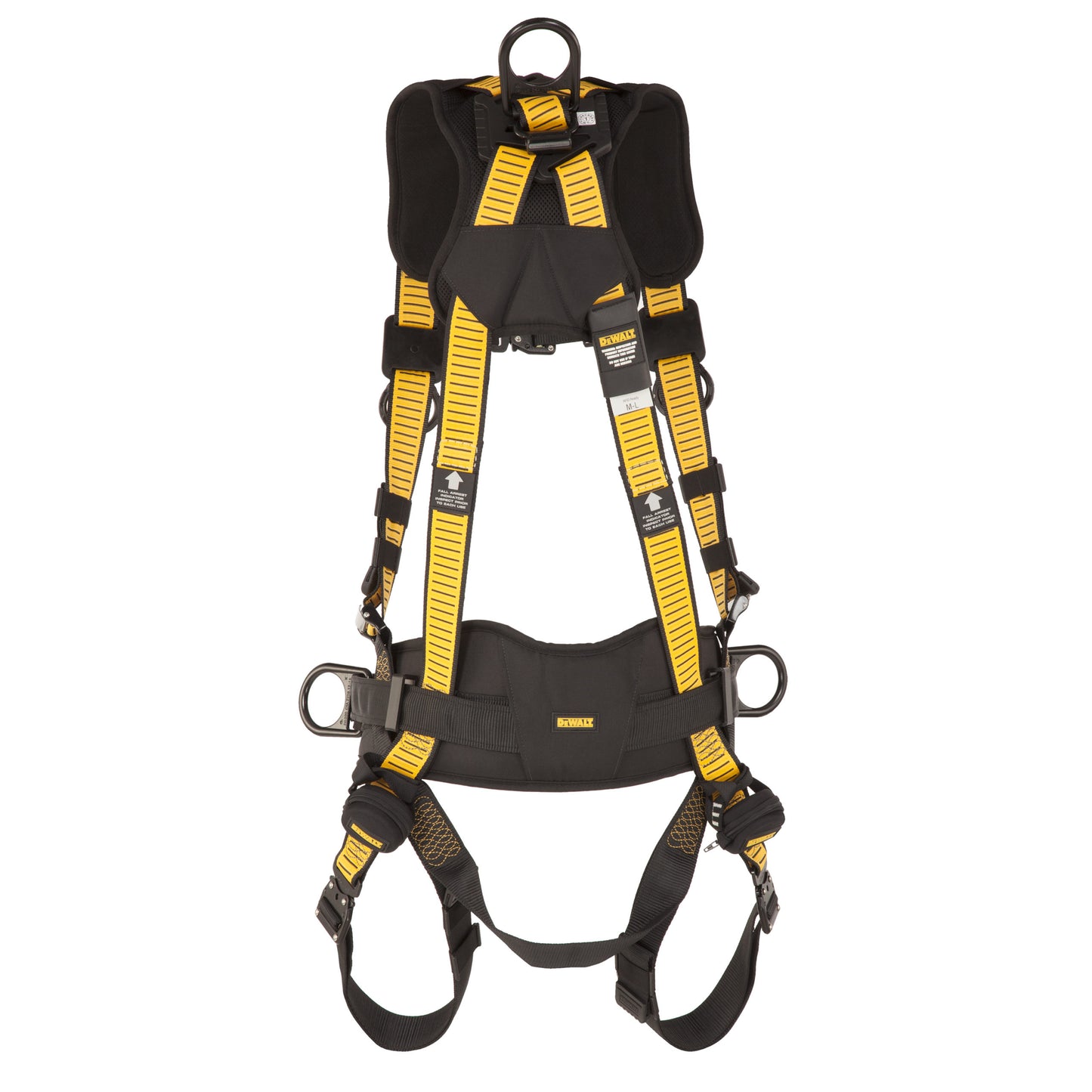DXFP532132(L-XL) DEWALT® D3000 HARNESS Vest Style, w/belt 5-Point, Back and Side D-Rings, QC Chest, QC Legs