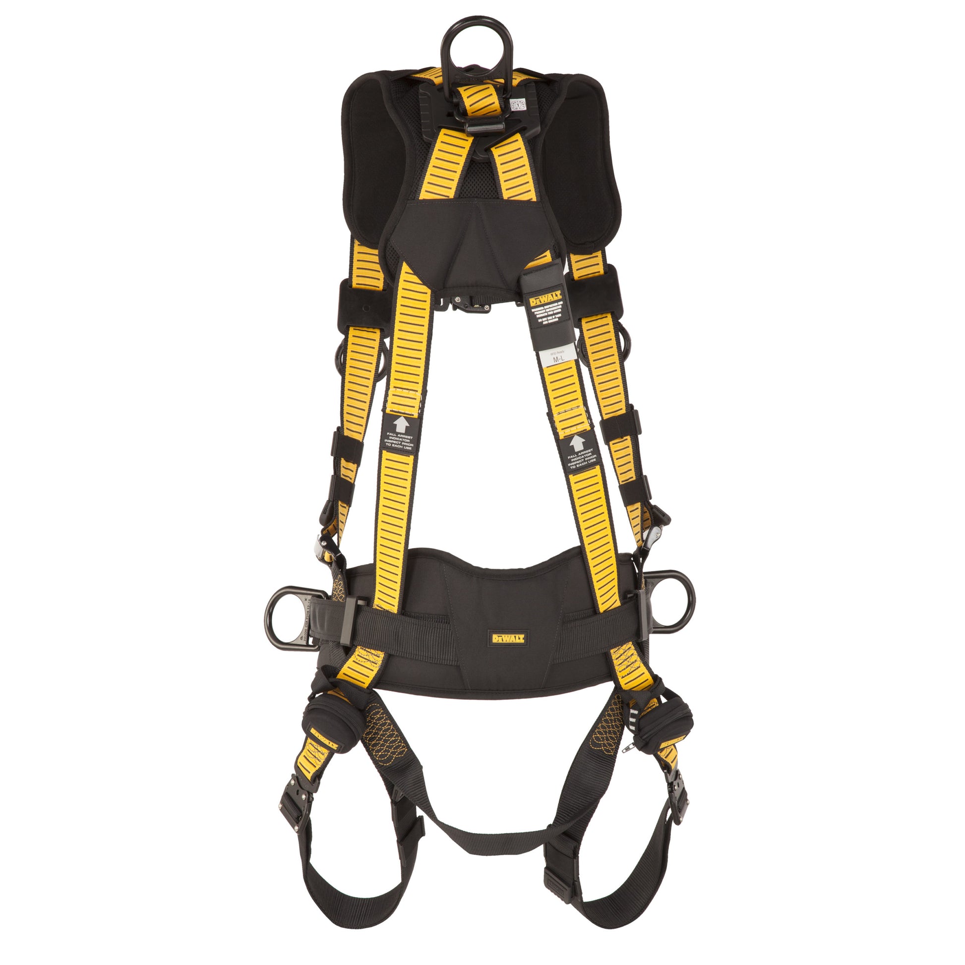 DXFP532132(L-XL) DEWALT® D3000 HARNESS Vest Style, w/belt 5-Point, Back and Side D-Rings, QC Chest, QC Legs
