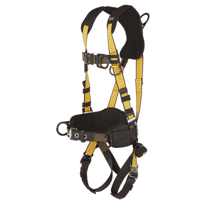 DXFP532152(L-XL) DEWALT® D3000 HARNESS Vest Style, w/belt 5-Point, Back, Front and Side D-Rings, QC Chest, QC Legs