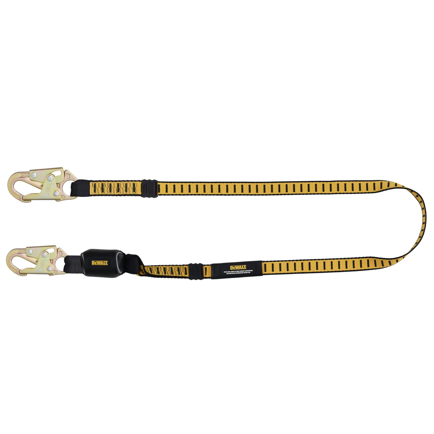 DXFP611100 DEWALT 6 ft.(1.8m.) Single Leg Lanyard External Absorber, with Snap hooks on Both Ends