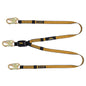 DXFP611120 DEWALT 6 ft.(1.8 m.) Twin Leg Lanyard External Absorber, Snap hook on Both Ends