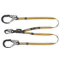 DXFP611530 DEWALT 6 ft.(1.8 m) Twin Leg Lanyard External Absorber, Aluminum Snap hooks on D-Ring End and Aluminum Rebar Hook on Anchor End