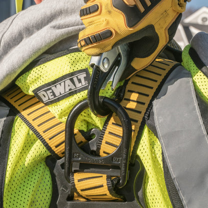 DXFP613120 DEWALT 6 ft. (1.8 m) Twin Leg Lanyard Internal Energy Absorber, 4 ft. to 6 ft. Stretch with Steel Snap hook Both Ends