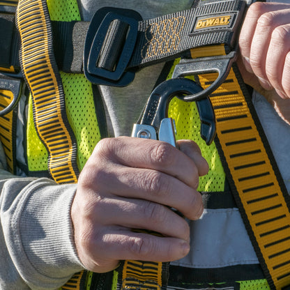 DXFP613100 DEWALT 6 ft. (1.8 m) Single Leg Lanyard Internal Energy Absorber, 4 ft. to 6 ft. Stretch with Steel Snap hooks on Both Ends