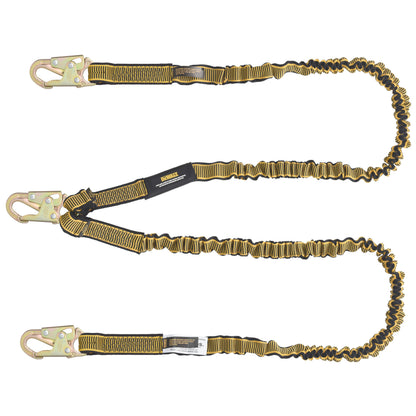 DXFP612120 DEWALT 6 ft. (1.8 m) Lanyard, Twin, Internal Absorber Lanyard with Steel Snap hooks on All Ends