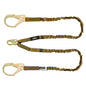 DXFP612130 DEWALT 6 ft. (1.8 m) Lanyard, Twin, Internal Absorber with Steel Snap hooks on D-Ring End and Steel Rebar Hooks on Anchor End