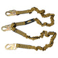 DXFP613120 DEWALT 6 ft. (1.8 m) Twin Leg Lanyard Internal Energy Absorber, 4 ft. to 6 ft. Stretch with Steel Snap hook Both Ends