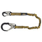 DXFP613510 DEWALT 6 ft. (1.8 m) Single Leg Lanyard Internal Energy Absorber, 4 ft. to 6 ft. Stretch with Steel Snap hook on D-Ring End and Steel Rebar Hook on Anchor End.