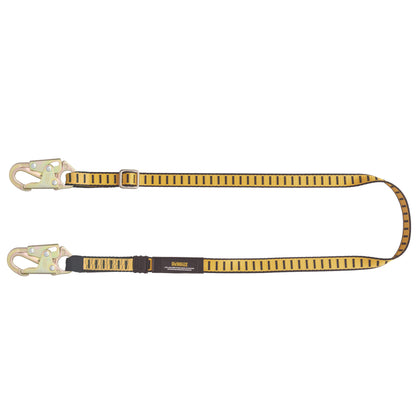 DXFP614111 DEWALT 6 ft.(1.8 m) Adjustable Work Positioning Lanyard with Steel Snap hooks on Both Ends