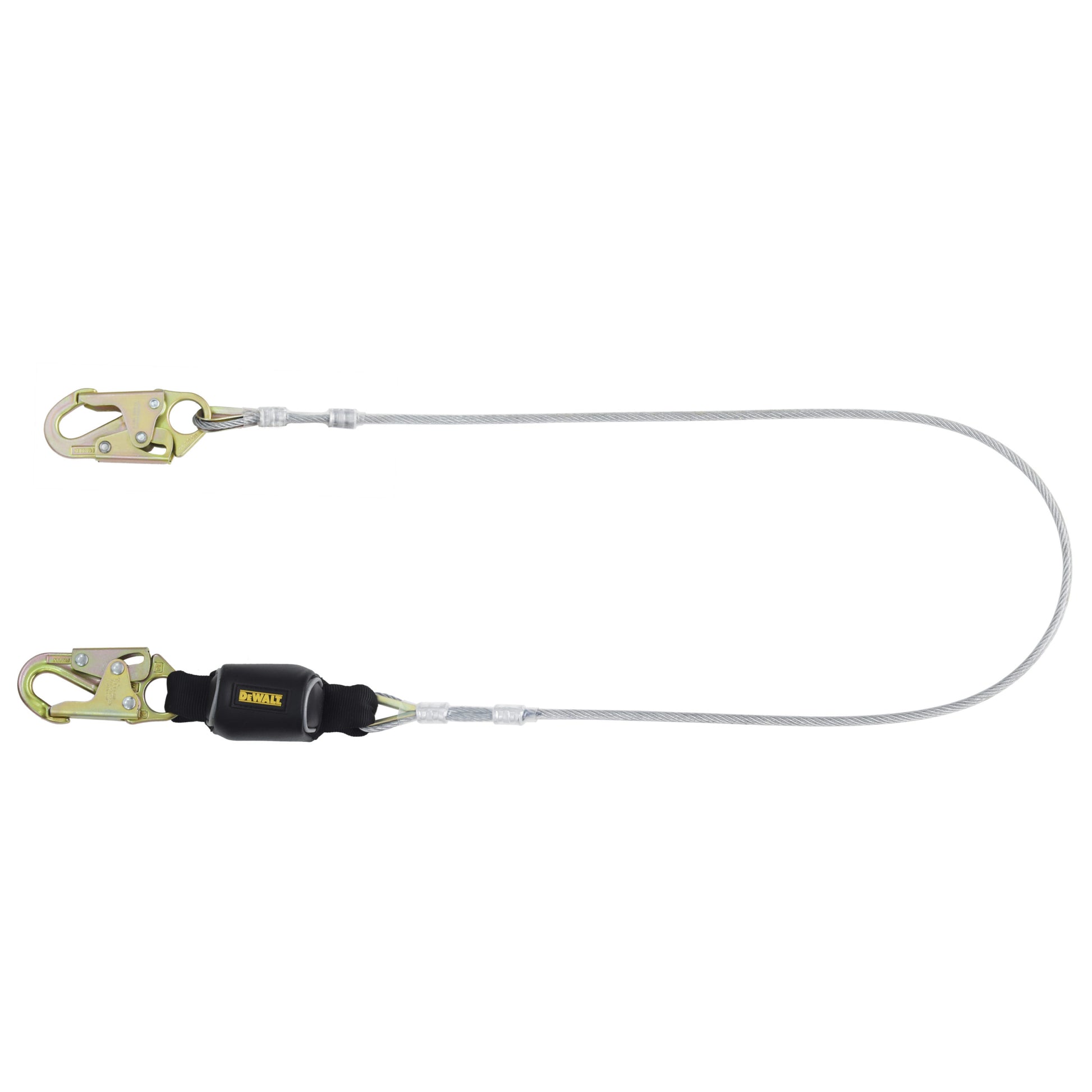 DXFP626100 DEWALT 6 ft.(1.8 m) Single Lanyard, External Energy Absorber, Leading Edge Cable with Steel Snap hooks on Both Ends