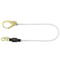 DXFP626110 DEWALT 6 ft.(1.8 m) Single Lanyard, External Energy Absorber, Leading Edge Cable with Steel Snap hooks and Steel Rebar Hook on Anchor End.
