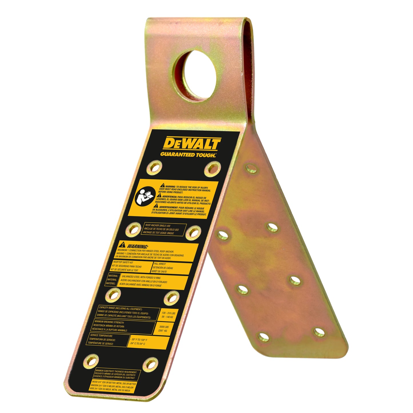 DXFP841001 DEWALT Roof Anchor Single Use Raised Zinc Coated Steel