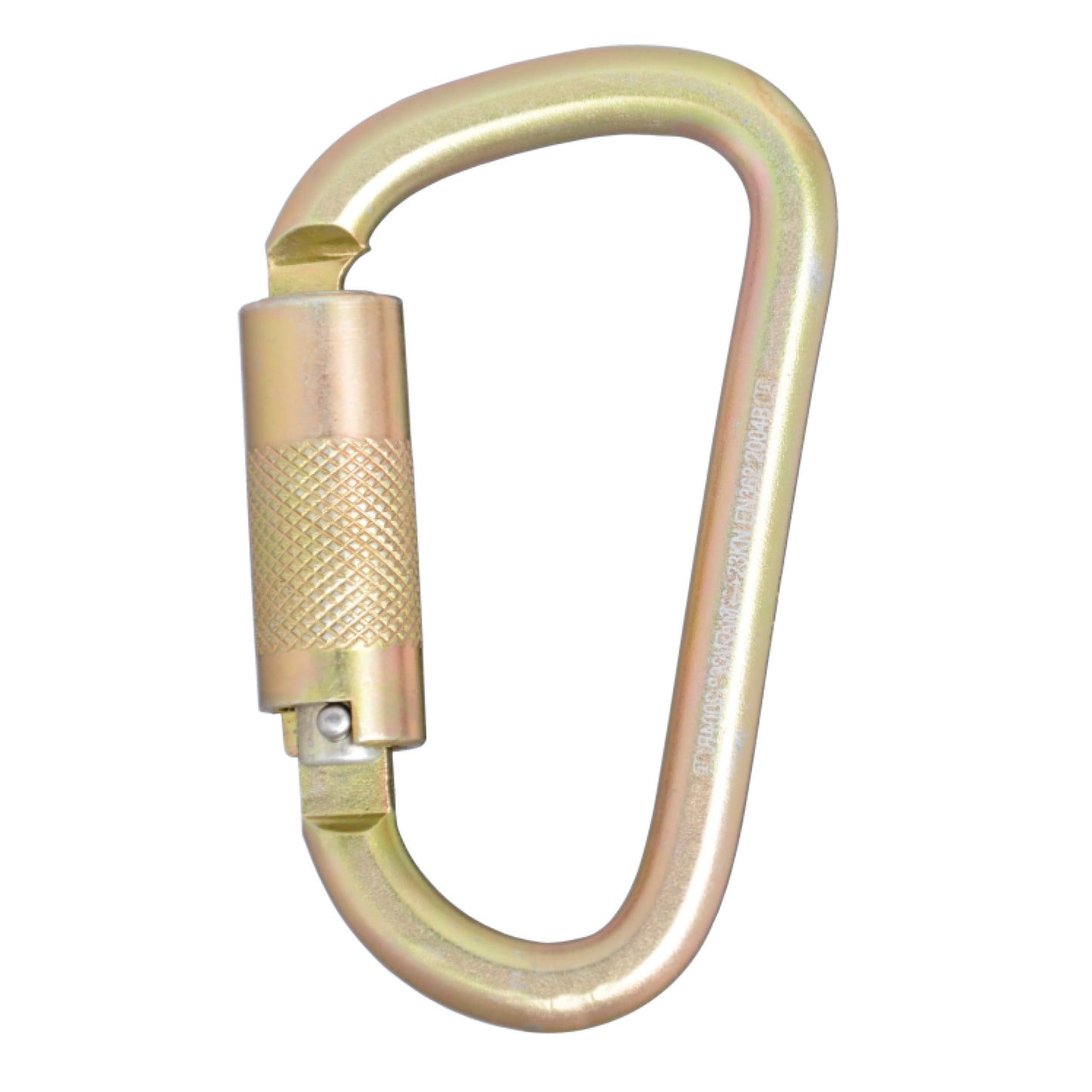 DXFP911001 DEWALT Carabiner Standard Self-Locking, Steel, 1/4 in.(6.35 mm.) Turn, .85 in. (21.5 mm.) Gate Opening – ANSI