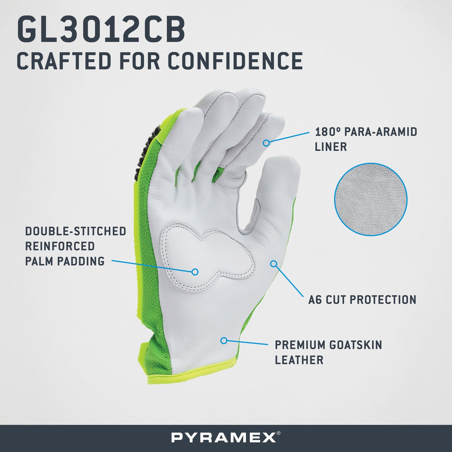 GL3012CB – Premium Goatskin Driver Para-Aramid A6 Cut Level 2 Impact