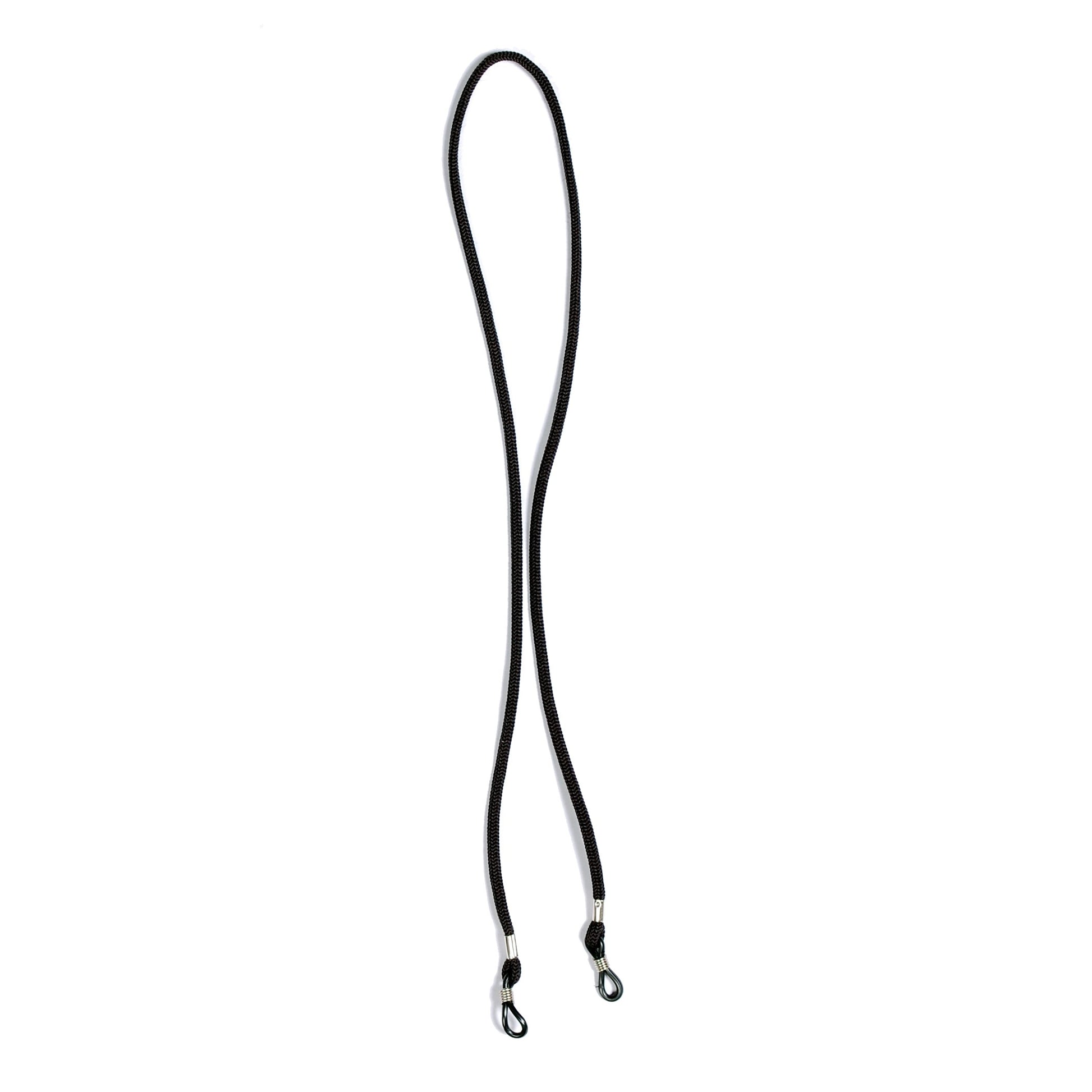 Cordova Black Nylon Eyeglass Cord, Rubber Loops #EC002