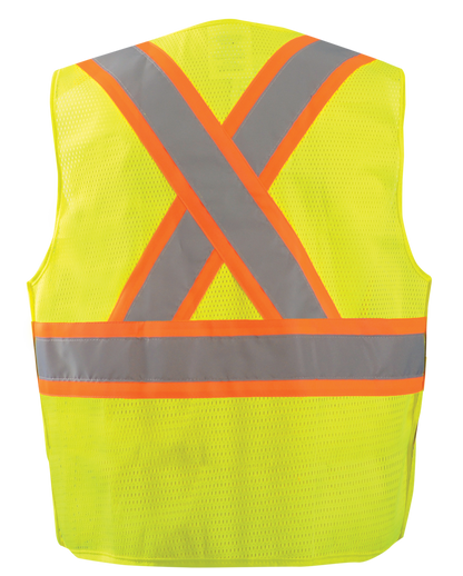Mesh 5-Pt. Breakaway Two-Tone X-Back Vest w/Quick Release Zipper