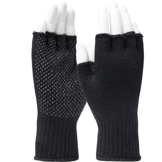 WPP FF-FIN-TT-PN-BK – Gripper Dot Fin Acrylic Fingerless Glove with Gripper Dot Palm