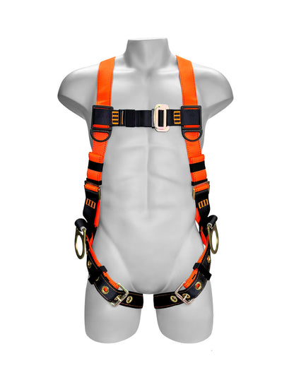 Frontline Fall 100VTB-UN-3D Combat™ Economy Series Full Body Harness with Tongue Buckle Legs (Uni) - 3D Rings Protection PPE
