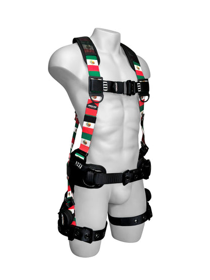 110CTB-ML-MX Frontline Fall 110CTB-S-MX 110CTB-MX Combat™ Mexican Style Full Body Harness with Aluminum Hardware and Suspension Trauma Straps – Polyurethane Worksite Safety & Industrial Supplies PPE