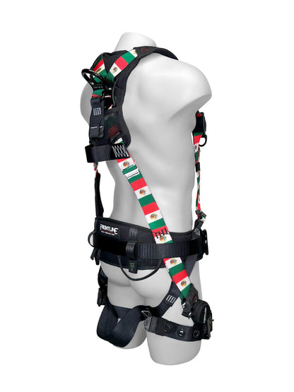 110CTB-XL/2X-MX Frontline Fall 110CTB-S-MX 110CTB-MX Combat™ Mexican Style Full Body Harness with Aluminum Hardware and Suspension Trauma Straps – Polyurethane Worksite Safety & Industrial Supplies PPE