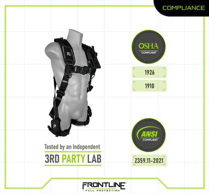 Elite™ Vest Style Harness with Aluminum Hardware and Suspension Trauma Straps 250VTB