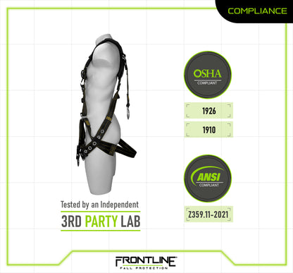 Frontline Fall 150DHVT-S 150DHVT Derrick Vest Style Harness Worksite Safety & Industrial Supplies PPE
