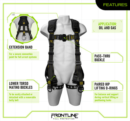 Frontline Fall 150DHVT-S 150DHVT Derrick Vest Style Harness Worksite Safety & Industrial Supplies PPE