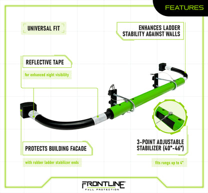 Frontline Fall LAS48 Universal Ladder Stabilizer – Cut Level A1 Worksite Safety & Industrial Supplies PPE