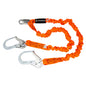 Safewaze FS88596 V-Line 62 Stretch Internal Energy Absorbing Lanyard: Dual Leg, Rebar Hooks product image