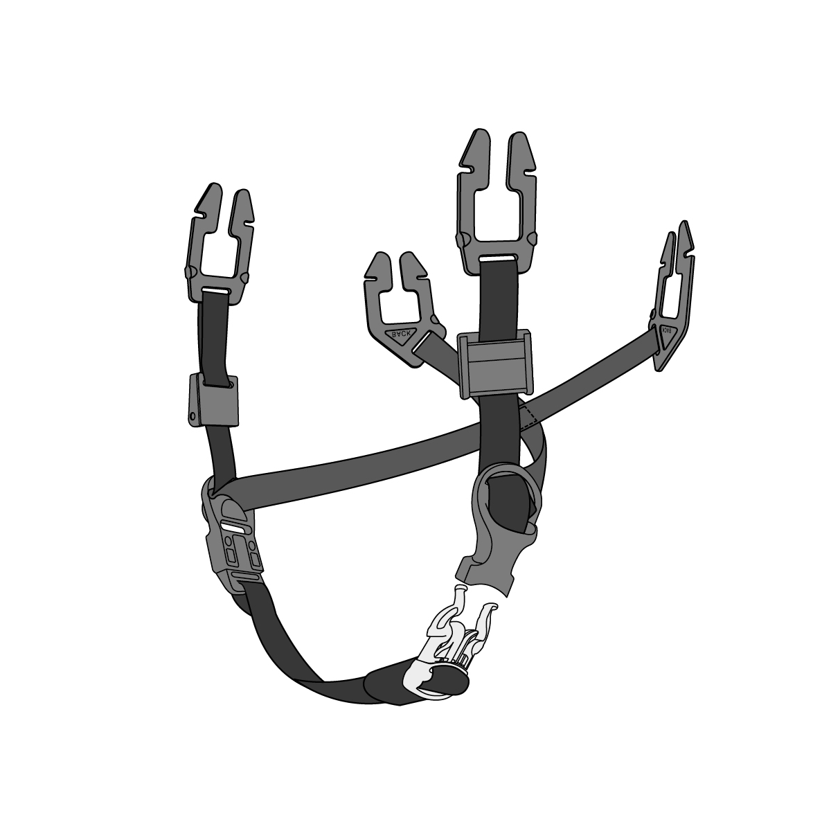 MSA Chinstraps for MSA Hard Hats - Chinstrap, V-Gard universal 4 pts