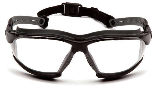 Pyramex Isotope Safety Glasses Black Clear model GB9410STM